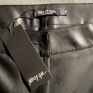 Faux leather flared /wide leg pants from Nasty Gal 💗!